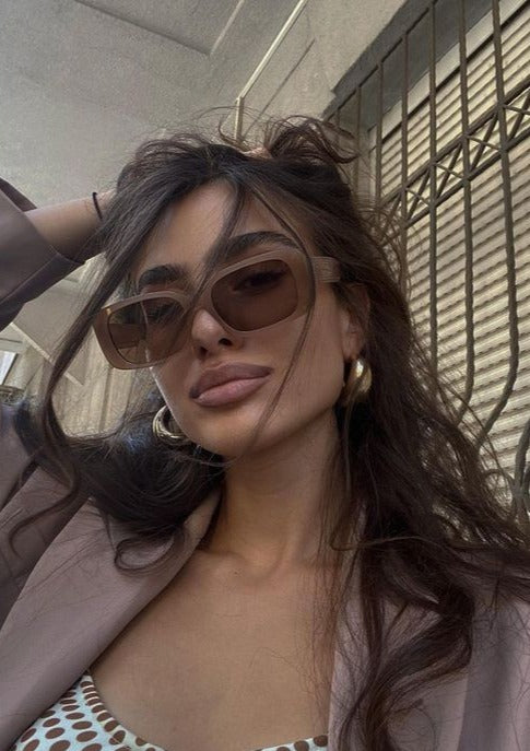 Blair Square-Round Frame Sunglasses