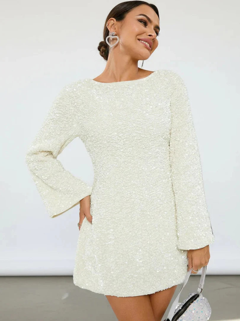 Clara - Sequin dress with a bow at the back
