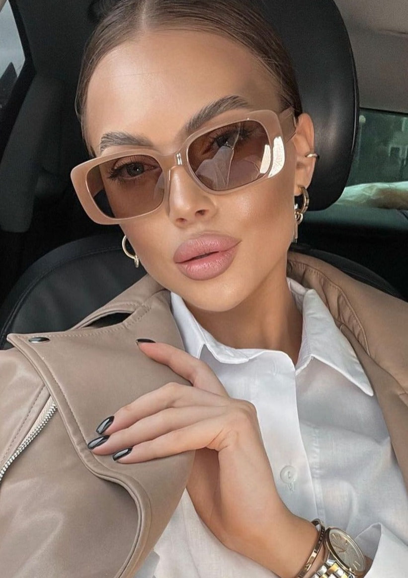 Blair Square-Round Frame Sunglasses