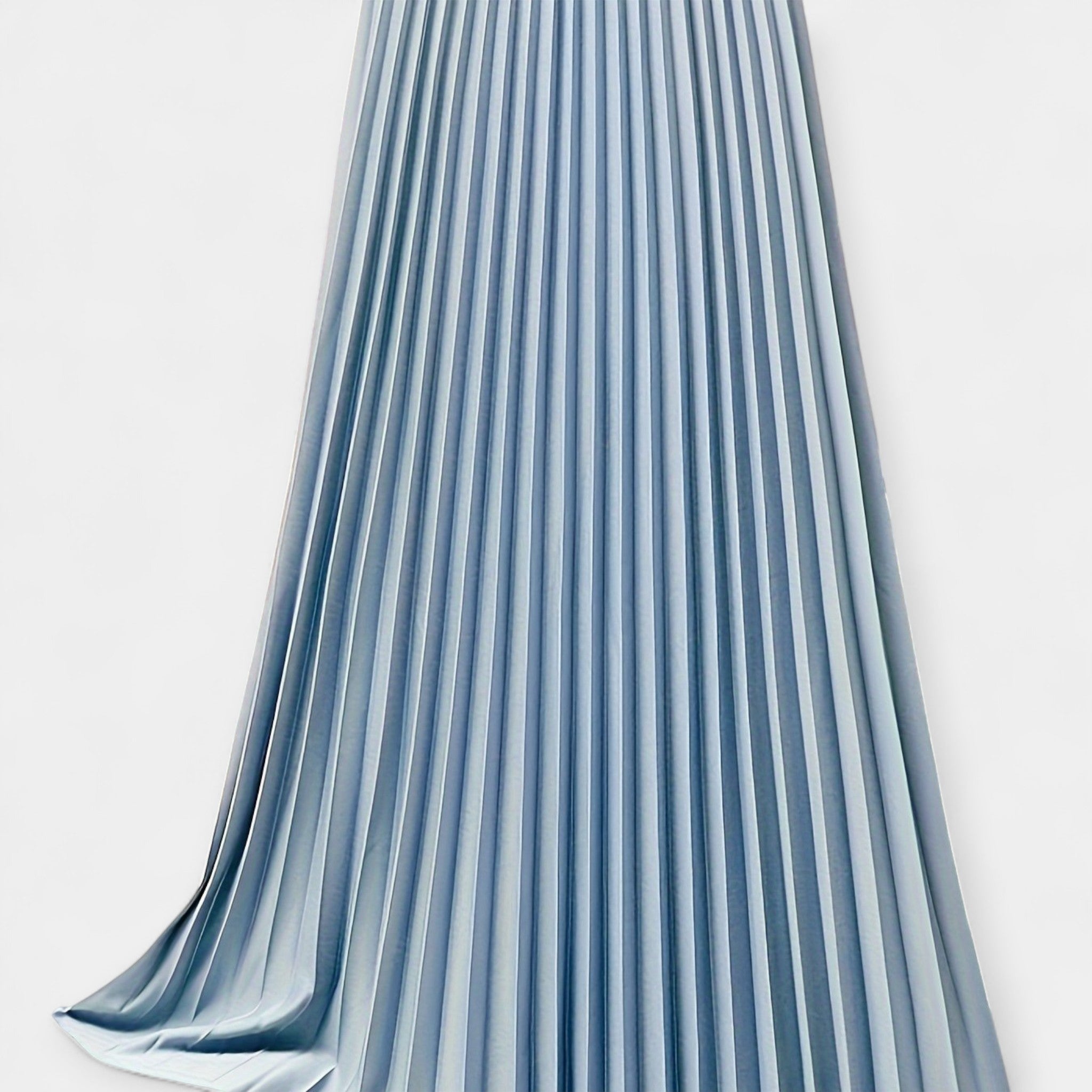 Long Satin Pleated Skirt