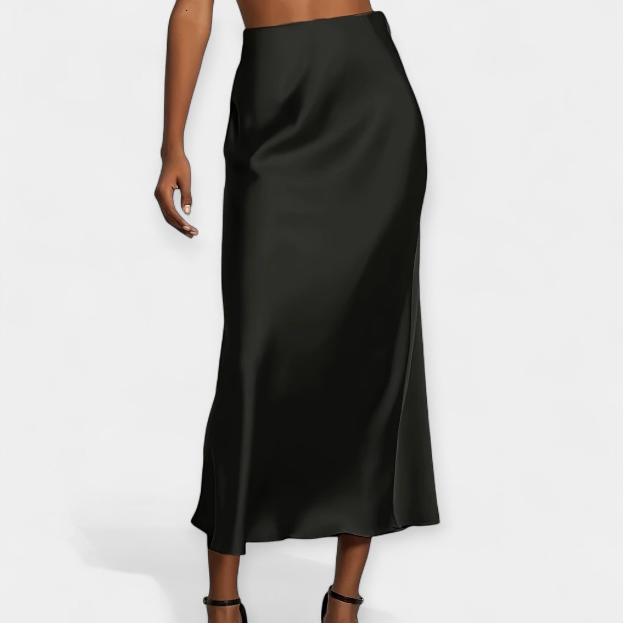Luxury High-Waisted Midi Skirt