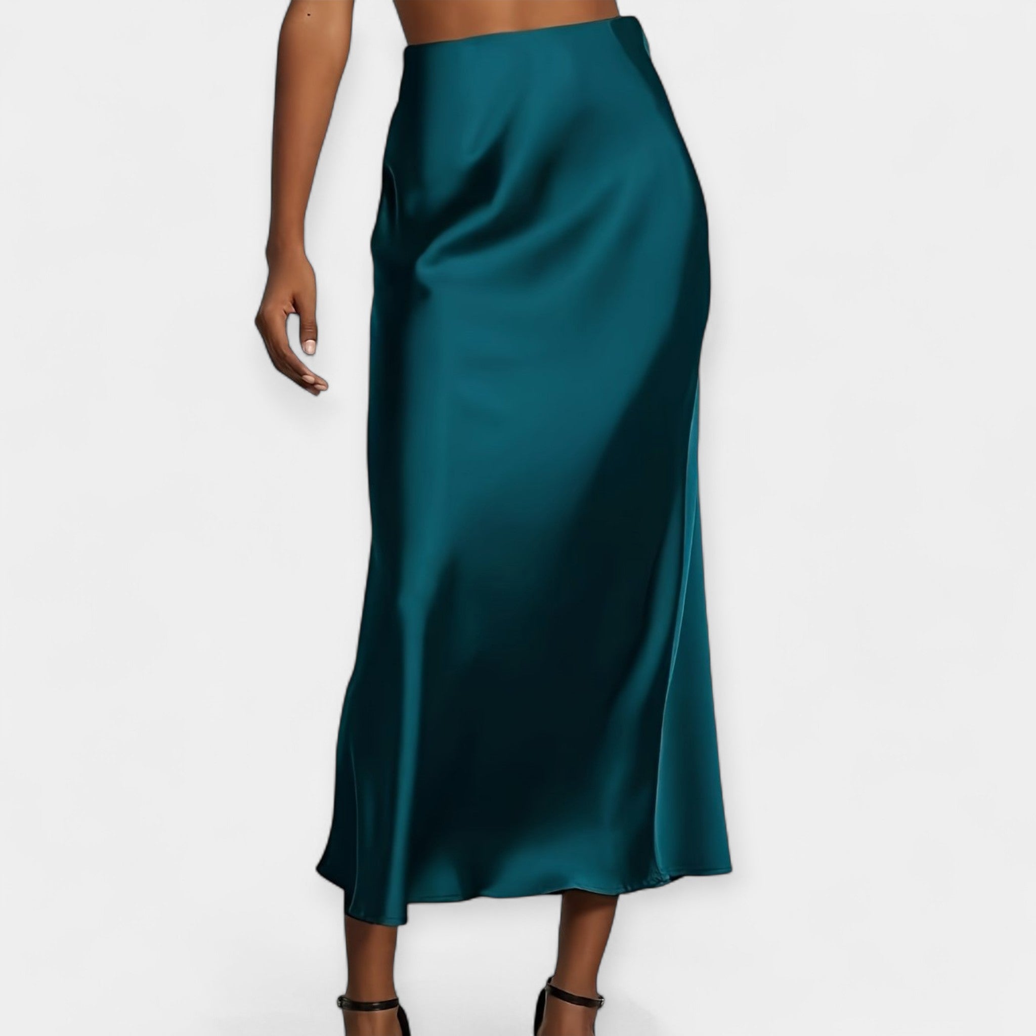 Luxury High-Waisted Midi Skirt