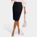 Casual High-Waisted Midi Skirt