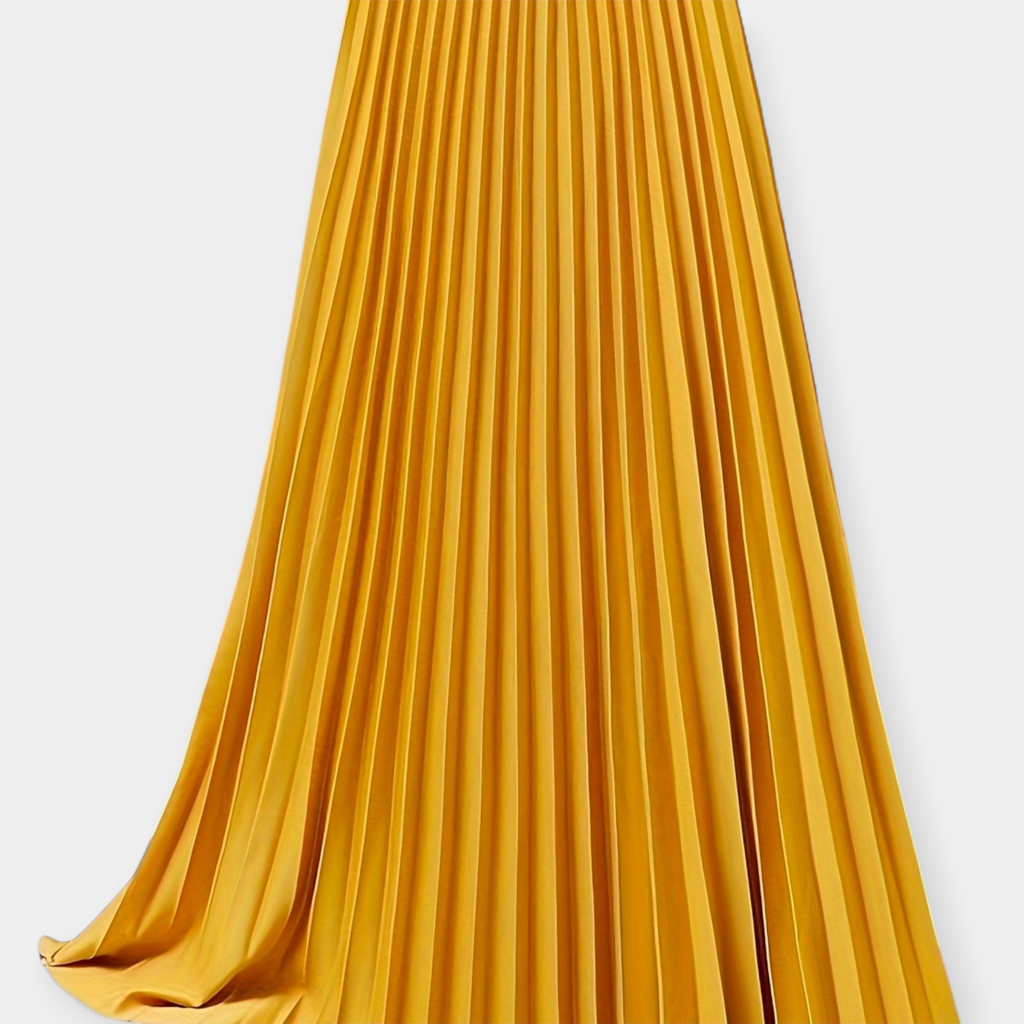 Long Satin Pleated Skirt