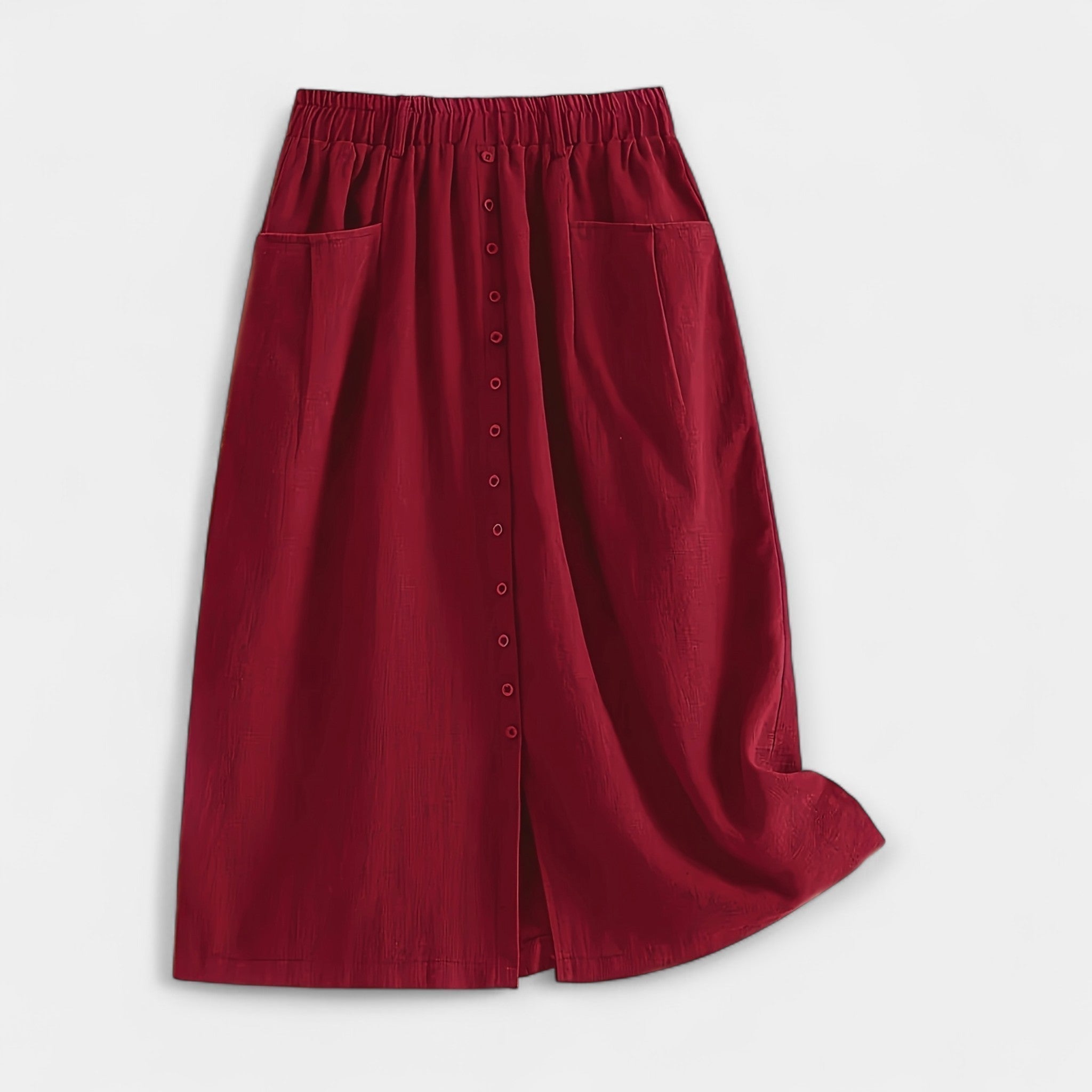 Vintage Print Midi Skirt