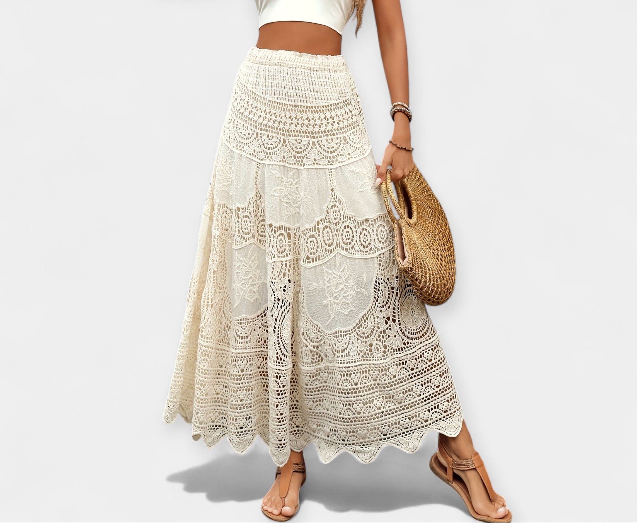 Lace Midi Skirt