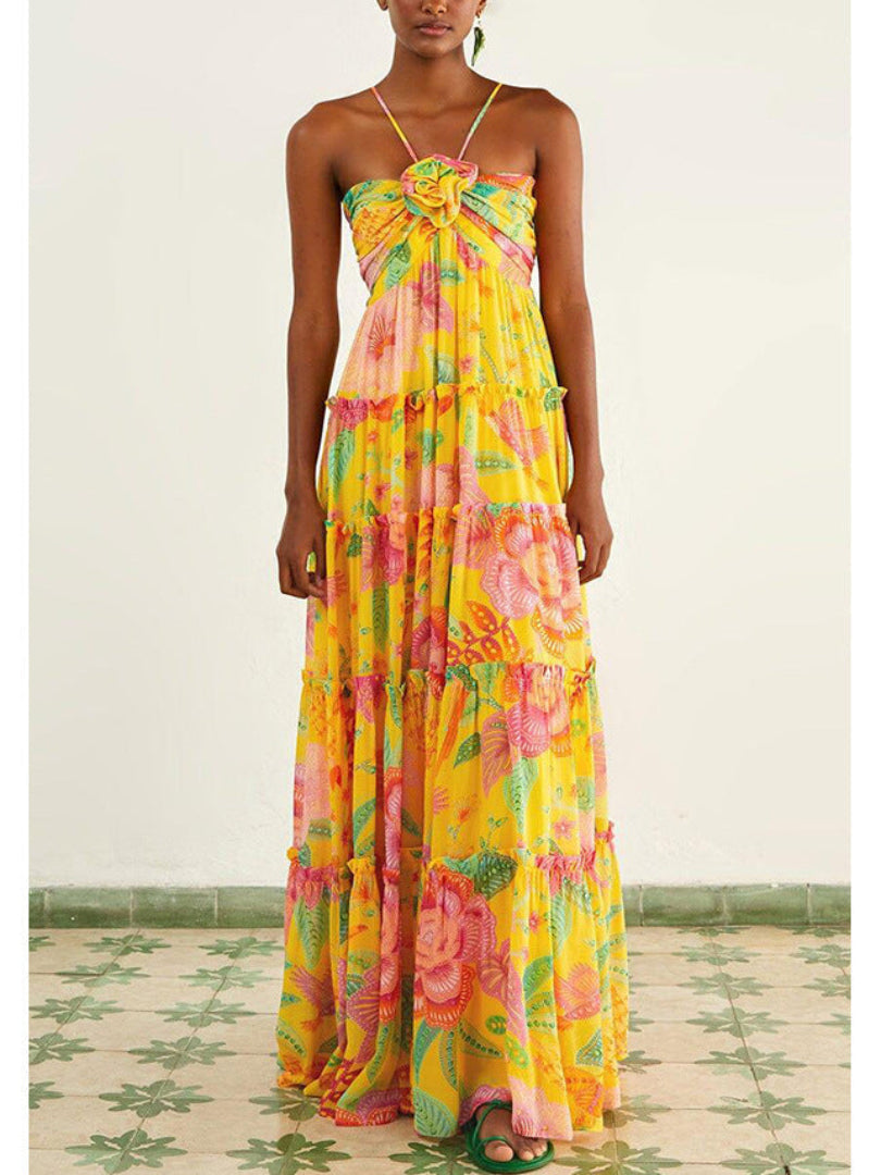 Kara ™ | Floral Print Layered Dress