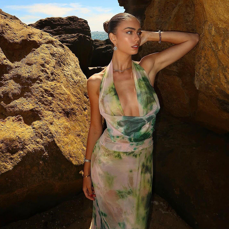 Reign | Backless Halter Maxi Dress