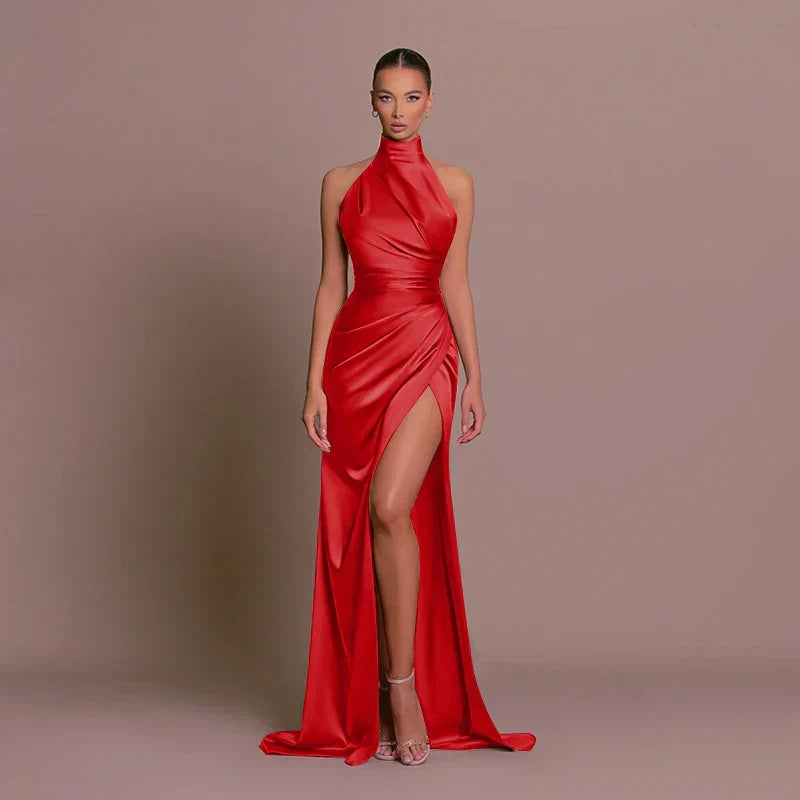 Cleo - Sleek Slit Maxi Dress