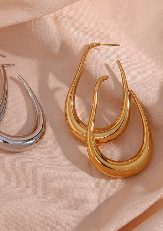 Avery Drop Hoop Earrings