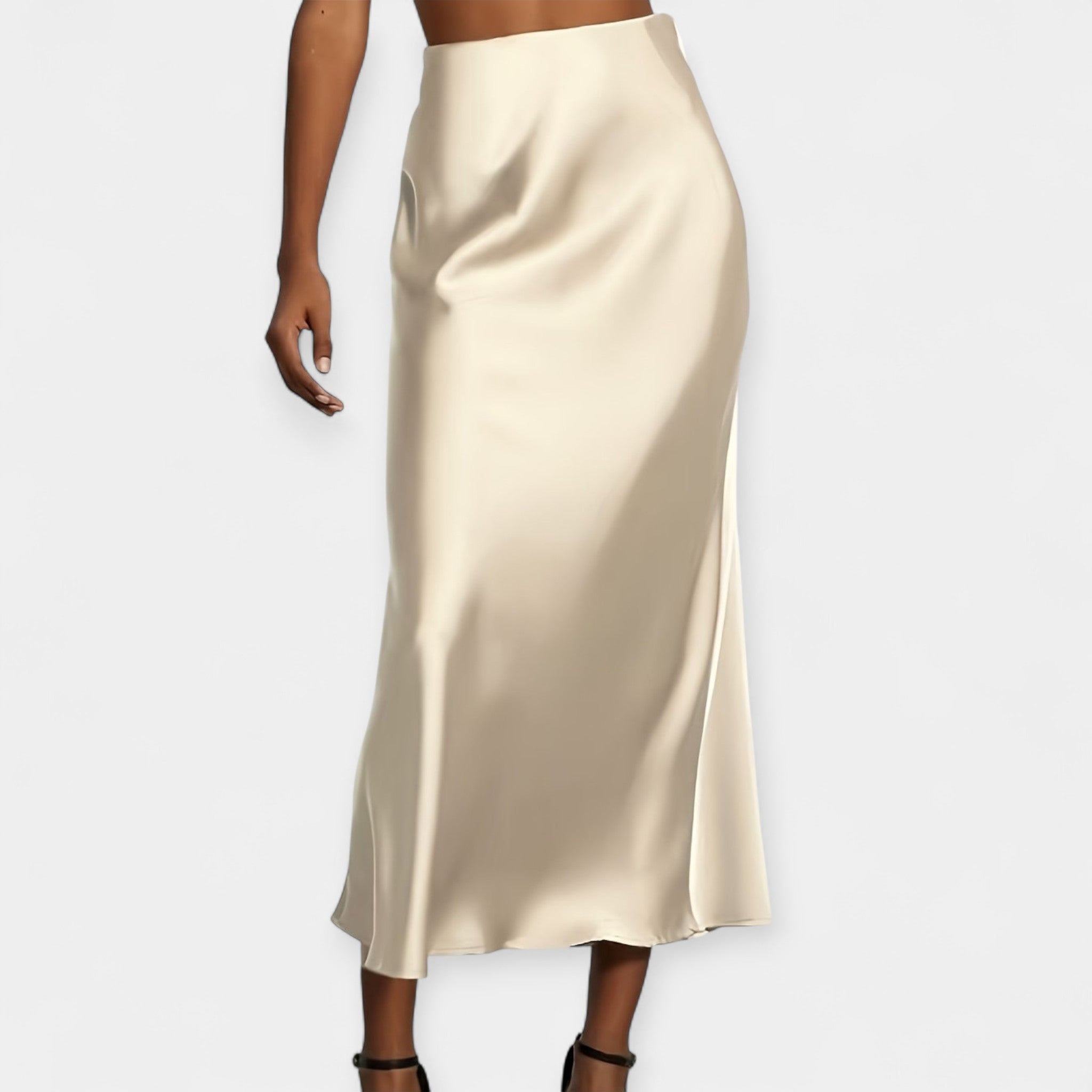 Luxury High-Waisted Midi Skirt