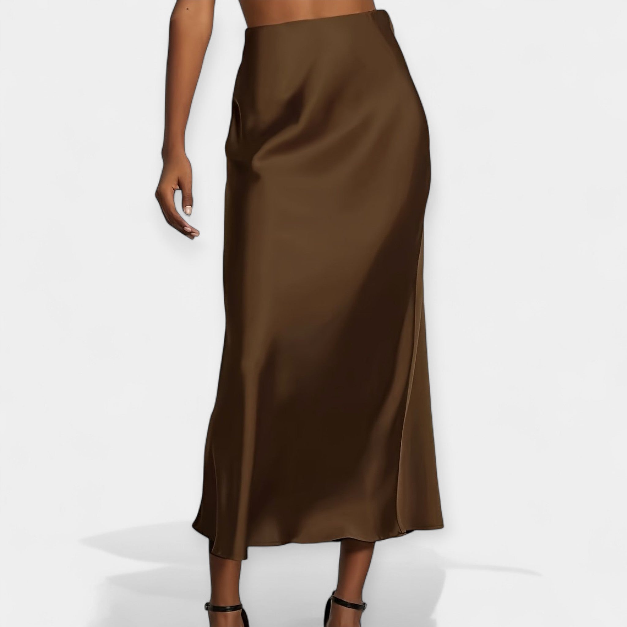 Luxury High-Waisted Midi Skirt