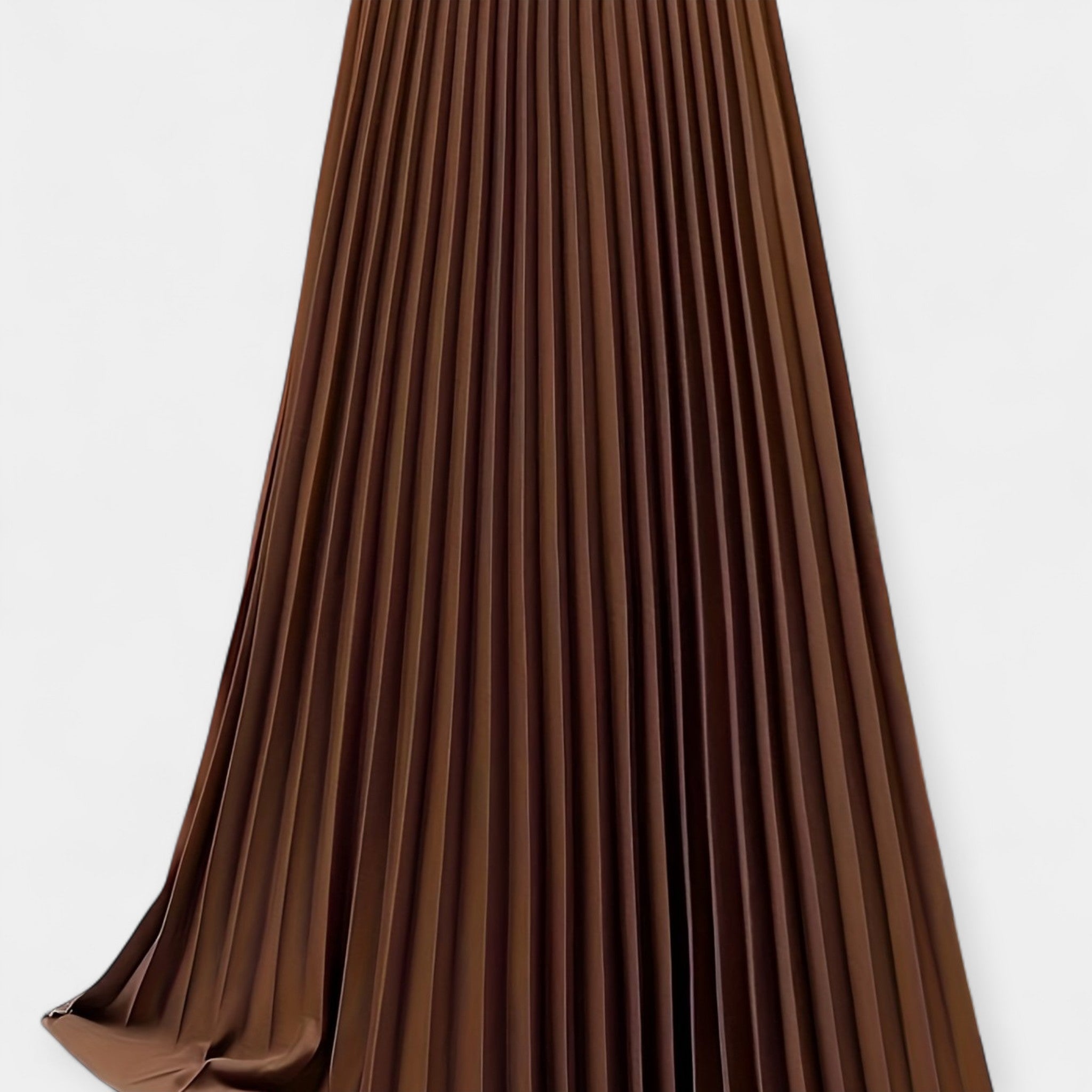 Long Satin Pleated Skirt