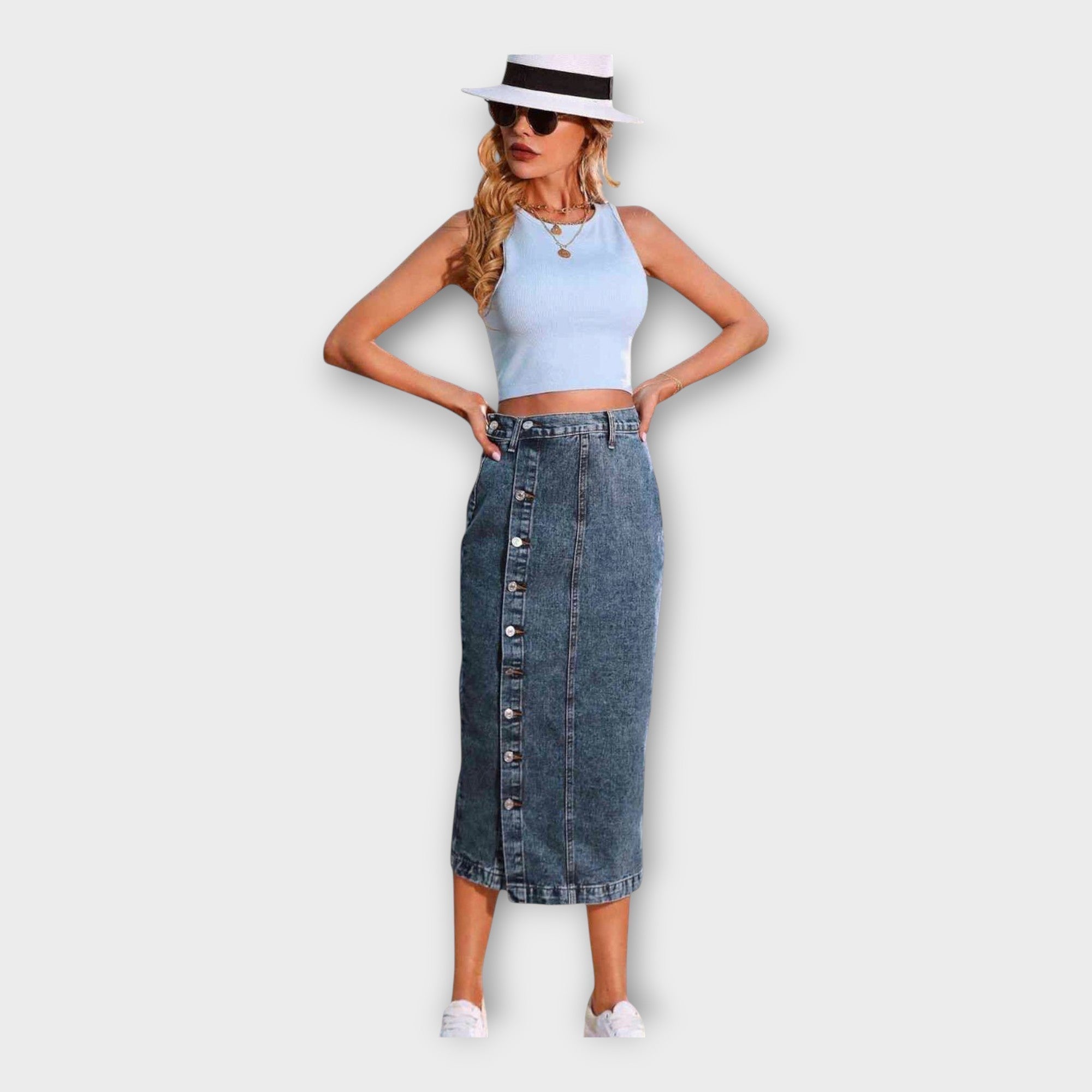 Maxi Skirt with Buttons